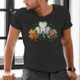 St Patricks Day Shamrock Sports Baseball Basketball Football Men's V-Neck T-Shirt St Patricks Day Shamrock Sports Baseball Basketball Football Men's V-Neck T-Shirt