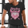 Strike Out Breast Cancer Baseball Drip For Boys Youth Men's V-Neck T-Shirt Strike Out Breast Cancer Baseball Drip For Boys Youth Men's V-Neck T-Shirt