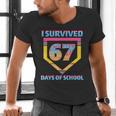 I Survived 67 Days Of School Baseball Trend For Boys Girls Men's V-Neck T-Shirt