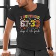 I Survived 6733 Days Of 4th Grade Baseball Football 100 Day Men's V-Neck T-Shirt