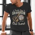 That's My Grandson Out There Jersey Number 56 Baseball Men's V-Neck T-Shirt