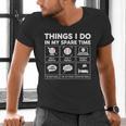 Things I Do Spare Time Baseball Player Men Women Kids Men's V-Neck T-Shirt Things I Do Spare Time Baseball Player Men Women Kids Men's V-Neck T-Shirt