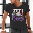 Titi Rookie Of Year 1st Birthday Baseball Theme Matching Men's V-Neck T-Shirt Titi Rookie Of Year 1st Birthday Baseball Theme Matching Men's V-Neck T-Shirt