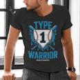 Type 1 Warrior Diabetes Awareness Baseball Enthusiasts Men's V-Neck T-Shirt Type 1 Warrior Diabetes Awareness Baseball Enthusiasts Men's V-Neck T-Shirt