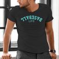 Upside Down Baseball Life Game Day Boys Girls Youth Men's V-Neck T-Shirt