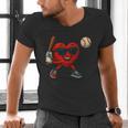 Valentines Day Baseball Red Heart Love Boys Kids Tee Men's V-Neck T-Shirt Valentines Day Baseball Red Heart Love Boys Kids Tee Men's V-Neck T-Shirt