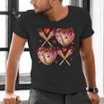 Valentines Day Drip Heart Baseball XOXO Boys Kids Men Sport Men's V-Neck T-Shirt