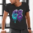 Vintage Baseball 68 Number Men's V-Neck T-Shirt Vintage Baseball 68 Number Men's V-Neck T-Shirt
