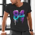 Vintage Baseball 84 Number Men's V-Neck T-Shirt