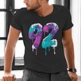 Vintage Baseball 92 Number Men's V-Neck T-Shirt Vintage Baseball 92 Number Men's V-Neck T-Shirt