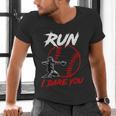 Vintage Baseball Catcher Boys Go Ahead Run I Dare You Men's V-Neck T-Shirt Vintage Baseball Catcher Boys Go Ahead Run I Dare You Men's V-Neck T-Shirt