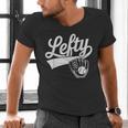 Vintage Baseball Tee Lefty Left Handed Baseball Player Men's V-Neck T-Shirt Vintage Baseball Tee Lefty Left Handed Baseball Player Men's V-Neck T-Shirt