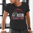 Vintage Humor Baseball Apparel Run I Dare You Men's V-Neck T-Shirt Vintage Humor Baseball Apparel Run I Dare You Men's V-Neck T-Shirt
