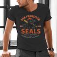 Vintage San Francisco Seals California Baseball Logo Men's V-Neck T-Shirt