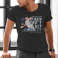 They Can't Hit Schlitt Cam Schlittler New York Baseball MLBP Men's V-Neck T-Shirt They Can't Hit Schlitt Cam Schlittler New York Baseball MLBP Men's V-Neck T-Shirt