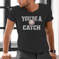 You'Re A Catch Baseball Pun Heart Kids Boys Valentines Men's V-Neck T-Shirt You'Re A Catch Baseball Pun Heart Kids Boys Valentines Men's V-Neck T-Shirt