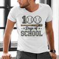 100 Days Of School Baseball Camo Boys School Teacher Men's V-Neck T-Shirt 100 Days Of School Baseball Camo Boys School Teacher Men's V-Neck T-Shirt