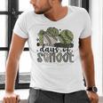 100 Days Of School Baseball Camo Cap Kids Boys 100th Day Men's V-Neck T-Shirt