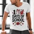 100 Days Of School Coquette Bow Baseball 100th Day Girl Kid Men's V-Neck T-Shirt 100 Days Of School Coquette Bow Baseball 100th Day Girl Kid Men's V-Neck T-Shirt