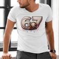 6 7 Six Seven American Baseball Graphic Men's V-Neck T-Shirt 6 7 Six Seven American Baseball Graphic Men's V-Neck T-Shirt