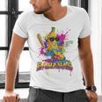 Baseball Banana Splatter Sports Kids Teens Premium Tri-Blend Men's V-Neck T-Shirt