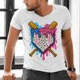 Baseball Boys Ice Cream Drip Baseball Men's V-Neck T-Shirt Baseball Boys Ice Cream Drip Baseball Men's V-Neck T-Shirt