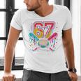 Baseball Drip 6 7 Number 67 Six Seven Meme Boys Kids Men's V-Neck T-Shirt Baseball Drip 6 7 Number 67 Six Seven Meme Boys Kids Men's V-Neck T-Shirt