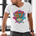 Baseball Drip Jersey Number 67 For Players & 67th Birthday Premium Tri-Blend Men's V-Neck T-Shirt Baseball Drip Jersey Number 67 For Players & 67th Birthday Premium Tri-Blend Men's V-Neck T-Shirt