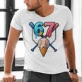 Baseball Ice Cream Drip 67 Six Seven Gen Alpha Slang Meme Men's V-Neck T-Shirt