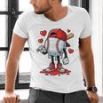 Baseball Ice Cream Drip Valentines Day Sports For Kids Boys Men's V-Neck T-Shirt Baseball Ice Cream Drip Valentines Day Sports For Kids Boys Men's V-Neck T-Shirt