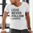 Baseball Lead Never Follow Leaders Team Captain Leadership Premium Tri-Blend Men's V-Neck T-Shirt