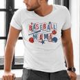 Baseball Mama Mom Mother Vintage Game Day Men's V-Neck T-Shirt Baseball Mama Mom Mother Vintage Game Day Men's V-Neck T-Shirt