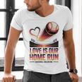 Baseball Valentine Forever On Deck For You Men's V-Neck T-Shirt Baseball Valentine Forever On Deck For You Men's V-Neck T-Shirt