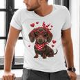 Dachshund Valentines Day Wiener Dog Lover Weenie Heart Raglan Baseball Tee Men's V-Neck T-Shirt Dachshund Valentines Day Wiener Dog Lover Weenie Heart Raglan Baseball Tee Men's V-Neck T-Shirt