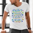 Don’t Hear What I Didn’t Say Autism Awareness Valentine Raglan Baseball Tee Men's V-Neck T-Shirt