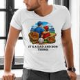 Father Son Baseball Father's Day Men's V-Neck T-Shirt Father Son Baseball Father's Day Men's V-Neck T-Shirt