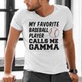 My Favorite Baseball Player Calls Me Gamma Men's V-Neck T-Shirt My Favorite Baseball Player Calls Me Gamma Men's V-Neck T-Shirt