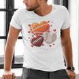 Football Basketball Baseball Heart Valentine Boys Men Kid Men's V-Neck T-Shirt