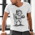 Frog Basketbal Men Women Grumpy Frog Playing Baseball Men's V-Neck T-Shirt Frog Basketbal Men Women Grumpy Frog Playing Baseball Men's V-Neck T-Shirt