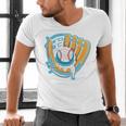 Ice Cream Baseball Mitt Drippy Scoop Baseball Sports Men's V-Neck T-Shirt Ice Cream Baseball Mitt Drippy Scoop Baseball Sports Men's V-Neck T-Shirt