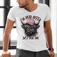 I'm Head Heffa Just Ask Me Bossy Highland Cow Baseball Cap Men's V-Neck T-Shirt I'm Head Heffa Just Ask Me Bossy Highland Cow Baseball Cap Men's V-Neck T-Shirt