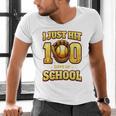 I Just Hit 100 Days Of School Baseball Boys Kids 100th Day Men's V-Neck T-Shirt