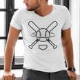 Minimalist Baseball Clean Sports Graphic Tee For Fan Players Men's V-Neck T-Shirt