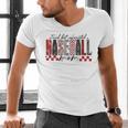 Retro Checkered Tired But Caffeinated Baseball Mom Leopard Men's V-Neck T-Shirt Retro Checkered Tired But Caffeinated Baseball Mom Leopard Men's V-Neck T-Shirt