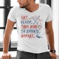 Retro Eat Sleep Take Kids To Sports Repeat Game Day Baseball Men's V-Neck T-Shirt Retro Eat Sleep Take Kids To Sports Repeat Game Day Baseball Men's V-Neck T-Shirt
