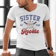 Sister Of Rookie 1st Birthday Baseball Boy Family Matching Men's V-Neck T-Shirt Sister Of Rookie 1st Birthday Baseball Boy Family Matching Men's V-Neck T-Shirt