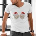Stop Staring At My Balls Comedy Christmas Baseball Men's V-Neck T-Shirt