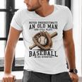 Never Underestimate Old Man Plays Baseball In His Seventies Men's V-Neck T-Shirt Never Underestimate Old Man Plays Baseball In His Seventies Men's V-Neck T-Shirt