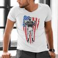 US Flag Baseball Player Batter Sport Lover Team Coach Family Men's V-Neck T-Shirt