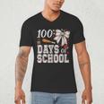 100 Days Of School Baseball 100th Day Of School Coquette Bow Men's V-Neck T-Shirt